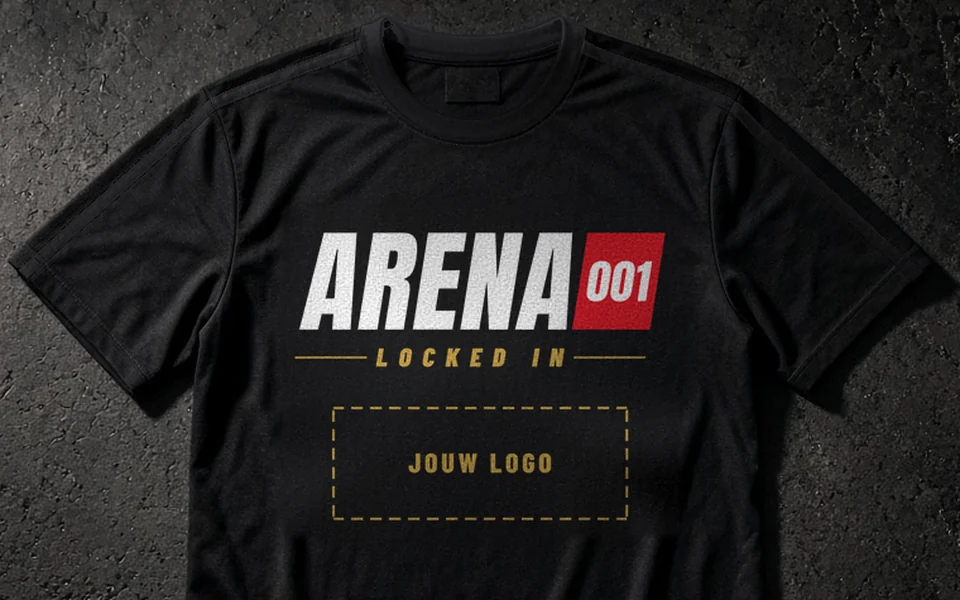 Voorbeeld walkout-shirt met plek voor jouw logo